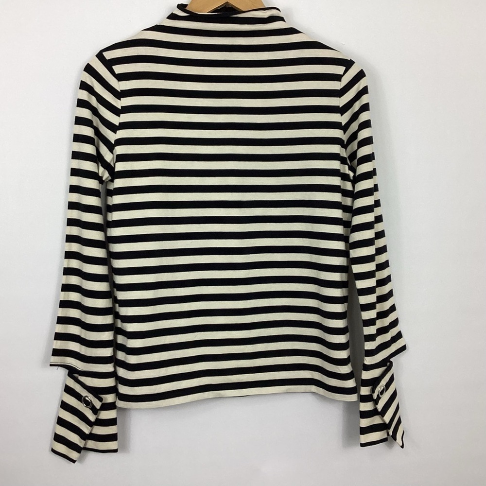 TOPSHOP Stripe Cut Cuff Top Size 2